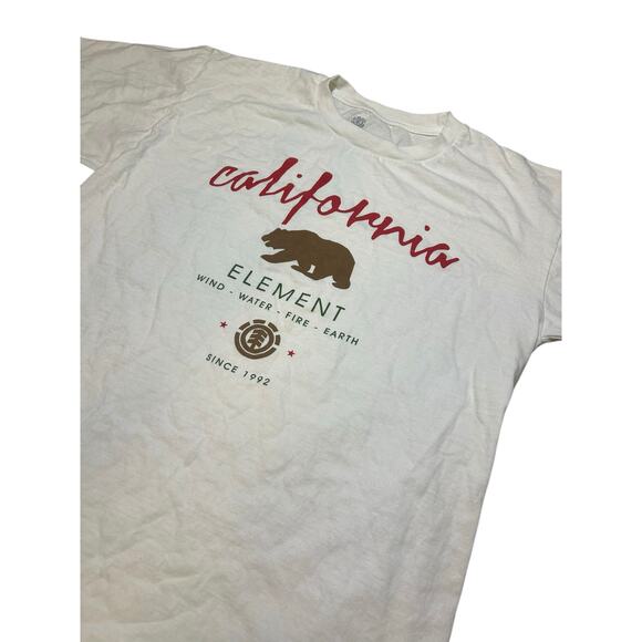 Element Men’s California Bear Graphic T-Shirt White Size Medium - Picture 2 of 4